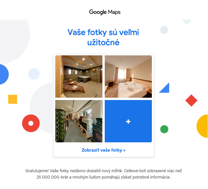 25 miliónov zhliadnutí v Google mapách